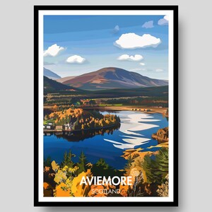 Aviemore Poster - Scotland Poster - Aviemore - Scottish Wall Art - Scotland - Scotland Wall Art - Cairngorms Poster - Cairngorms - Highlands