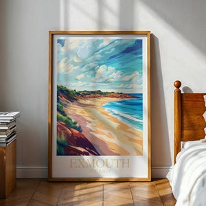 Póster de Exmouth - Australia Occidental - Arte mural australiano - Póster de viaje - Póster del océano - Exmouth - Perth - Póster de Australia - Póster de playa