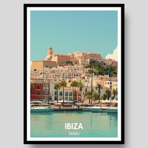 Ibiza Poster - Ibiza Print - Spain Poster - Ibiza - Spain - Ibiza Wall Art - Ibiza Gifts - Spanish Poster - Travel Poster - Ibiza Map Print