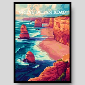 Great Ocean Road Poster - Twelve Apostles - Australian Wall Art - Melbourne Poster - Australia Poster - Great Ocean Road - Australia