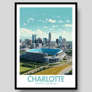 Charlotte Poster - North Carolina Poster - Charlotte - Charlotte Print - Charlotte Wall Art - Charlotte Hornets - North Carolina