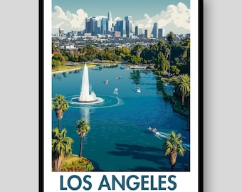Los Angeles Skyline Poster – Kalifornien Reisedruck