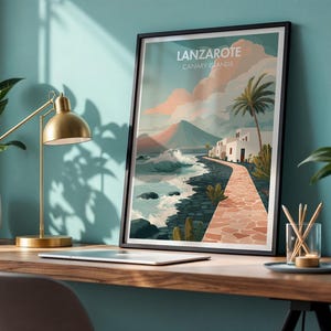 Lanzarote Poster - Canary Islands Poster - Lanzarote - Spanish Poster - Lanzarote Print - Lanzarote Art - Canary Islands - Spain Poster image 3
