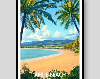 Airlie Beach Poster - Australian Wall Art - Australia Print - Whitsundays Gifts