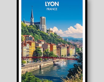 Lyon Poster - Lyon Wall Art - France Print - French Decor