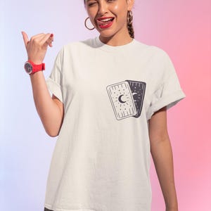 Tarot Card Unisex Cotton Tee | Mystical Witchy Shirt | Astrology Shirt| Gift for Tarot Lovers| Spiritual Wear| Unique Fashion| Tarot T-shirt