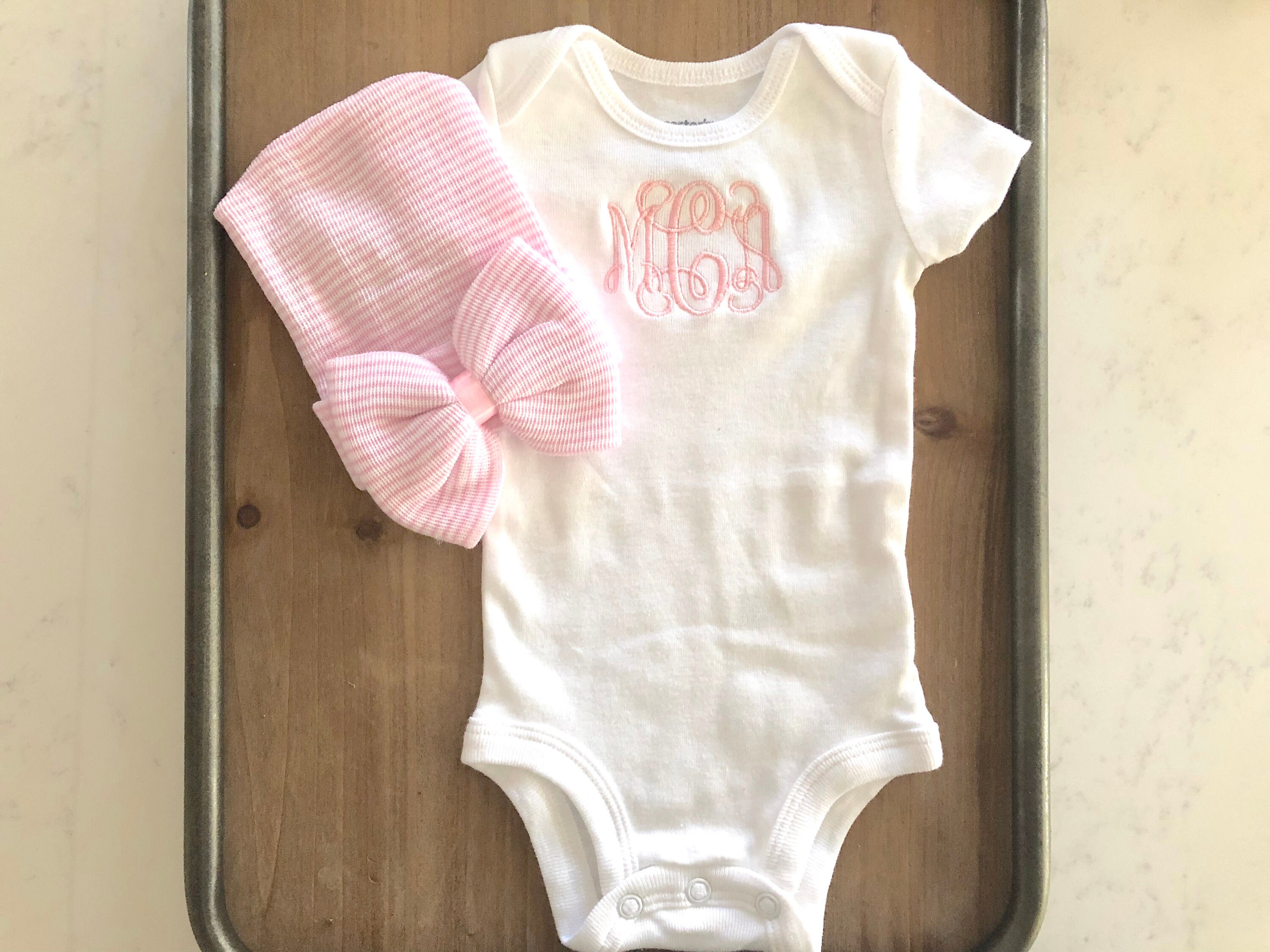 Monogram Baby Gift Set Monogram Baby Shower Gift Newborn Set Etsy