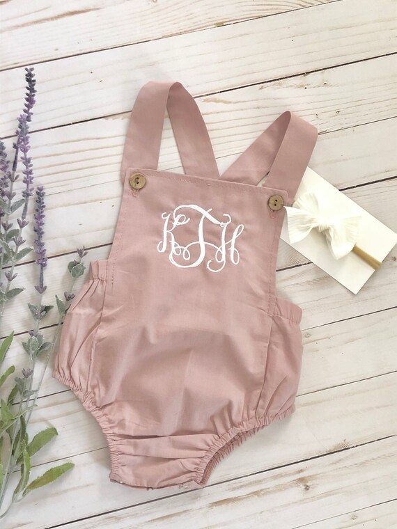 Monogram Baby Gift Set Monogram Baby Romper Baby Shower Gift Etsy