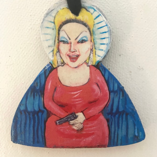 Divine Drag Queen Ornament , 2.75", Divine Ornament, John Waters, divine, divine art, pop culture, cult classic, b actor, b movie