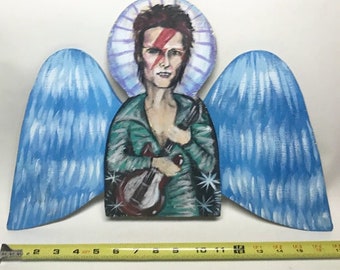 Handmade David Bowie Angel Art: Ziggy Stardust Fan Decor
