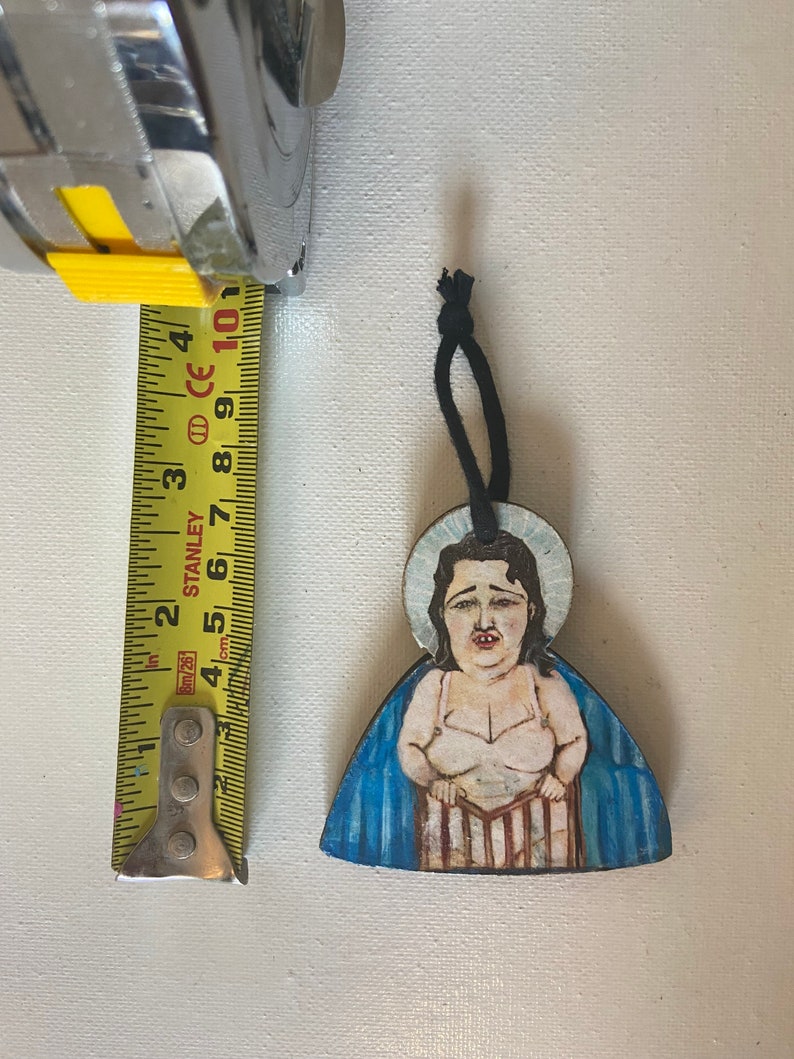 Edith Massey Ornament, 2.75, Egg Lady, Angel Ornament, John Waters Ornament, Wooden Ornament, egg lady, edith massey image 2