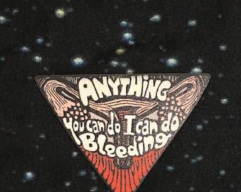 Feminist Punk Triangle Patch, Anything You Can Do, Iron On