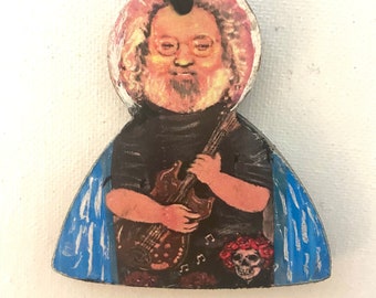 Jerry Garcia Ornament, Jerry, Gratefull Dead, Dead Head, Jerry, Gratefull Dead Fan, Jerry art, Jerry Garcia Art