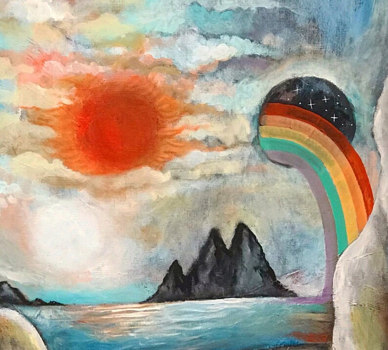 Skull Art on Canvas 8x10 Fantasy Art Skull Etsy