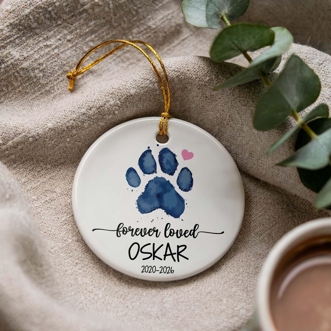 Personalized Pet Memorial Ornament, Custom Dog Memorial Keepsake ...