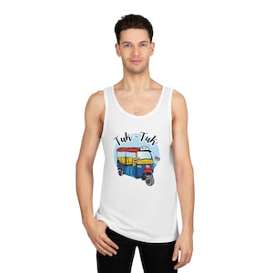 Tuk-Tuk Abenteuer Tank Top, Tuk-Tuk Thailand, Reise-Liebhaber-Geschenk, Thailand Souvenir-Bekleidung, Thailand-Auto-Liebhaber, Sommer-Outfit