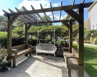 Modern Pergola Outdoor Room Plan – DIY Backyard Covered Patio