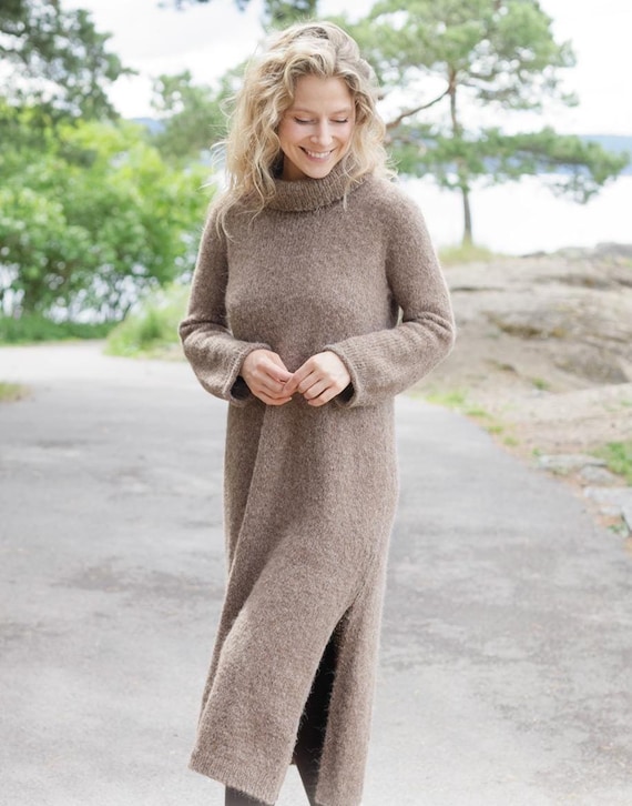 Autumn Walk Dress  Knitting Pattern  Top-down Dress With European Yoke,  Side Splits & I-cord  Sizes XSXXXL  Instant PDF Download - Etsy Australia