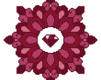 January Garnet Mandala - Birthstone Mandala Series