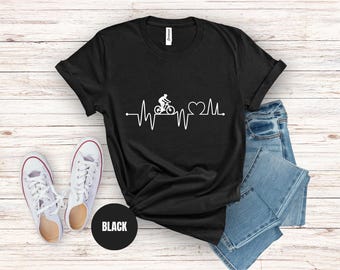 Bicycle T-Shirt for Unisex, Bike Shirt Cycling Apparel, Bicycle lover, Minimalistic Bicycle T-shirt, Cotton T-shirt, Gift