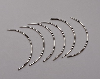 Kit de agujas de encuadernación - 6 piezas de 2" (35 mm), agujas curvas y rectas con ojo grande, agujas de tapiz, agujas de cuero, kit de encuadernación