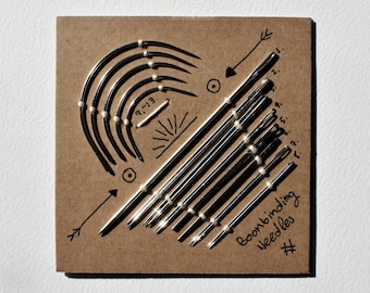 Bookbinding needles kit - 18pcs, Curved & Straight Needles with Large Eye, Τapestry needles, Leather needles, Bookbinding kit