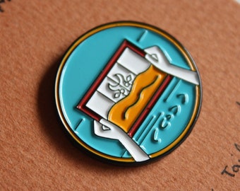 Paper Artist enamel pin, Papermaking pin, Mould pin, Collectable Pin - 200 copies