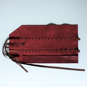 Custodia in pelle per strumenti di rilegatura, custodia in pelle per utensili in pelle, custodia per utensili in pelle, supporto per custodia in rotolo, custodia per strumenti per rilegatura di libri, borsa per attrezzi regalo