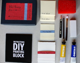 DIY Stamp Making Kit, Block Printing, Kids Craft
