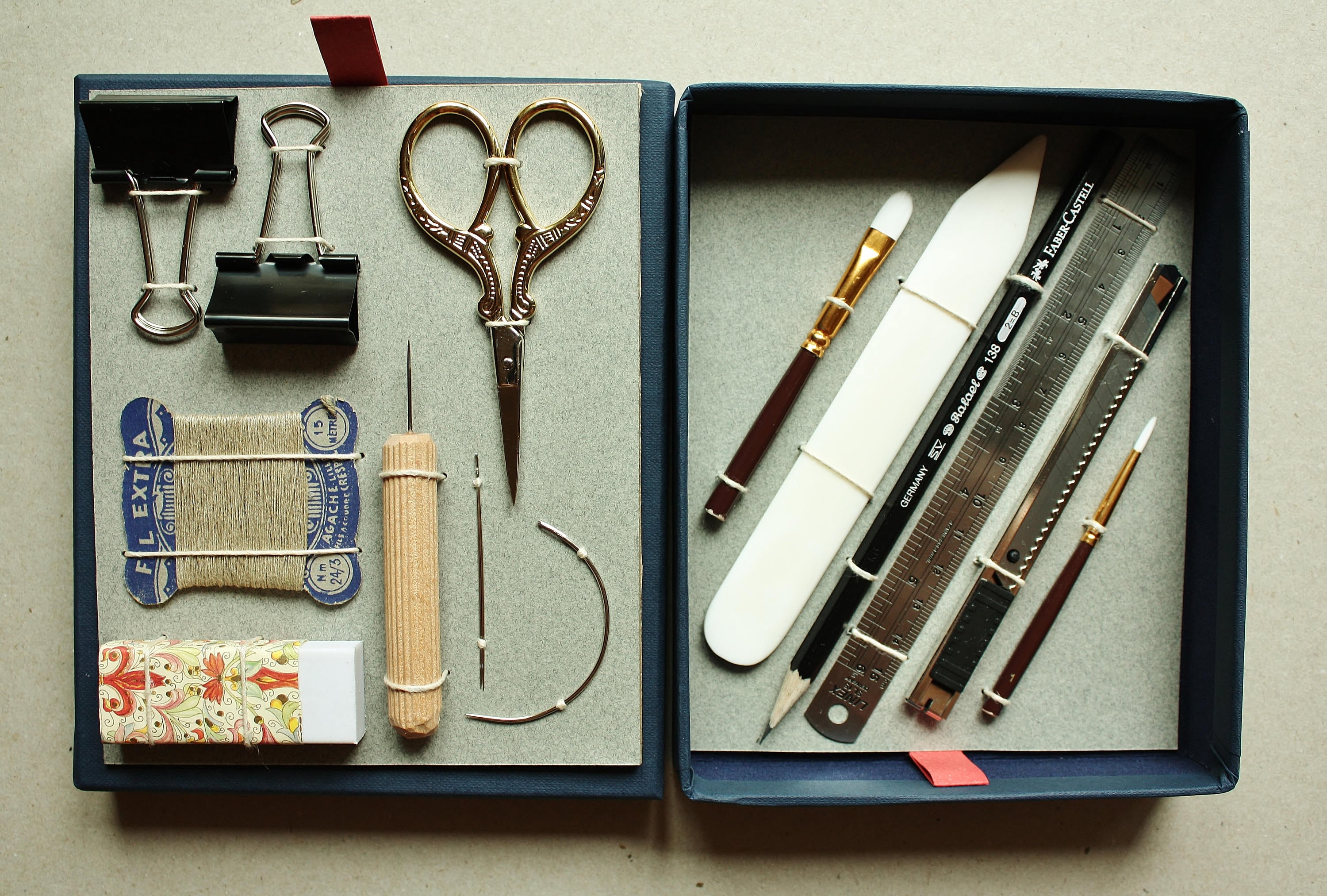 Bookbinding kit in a box Bookbinding Tool Set DIY Etsy