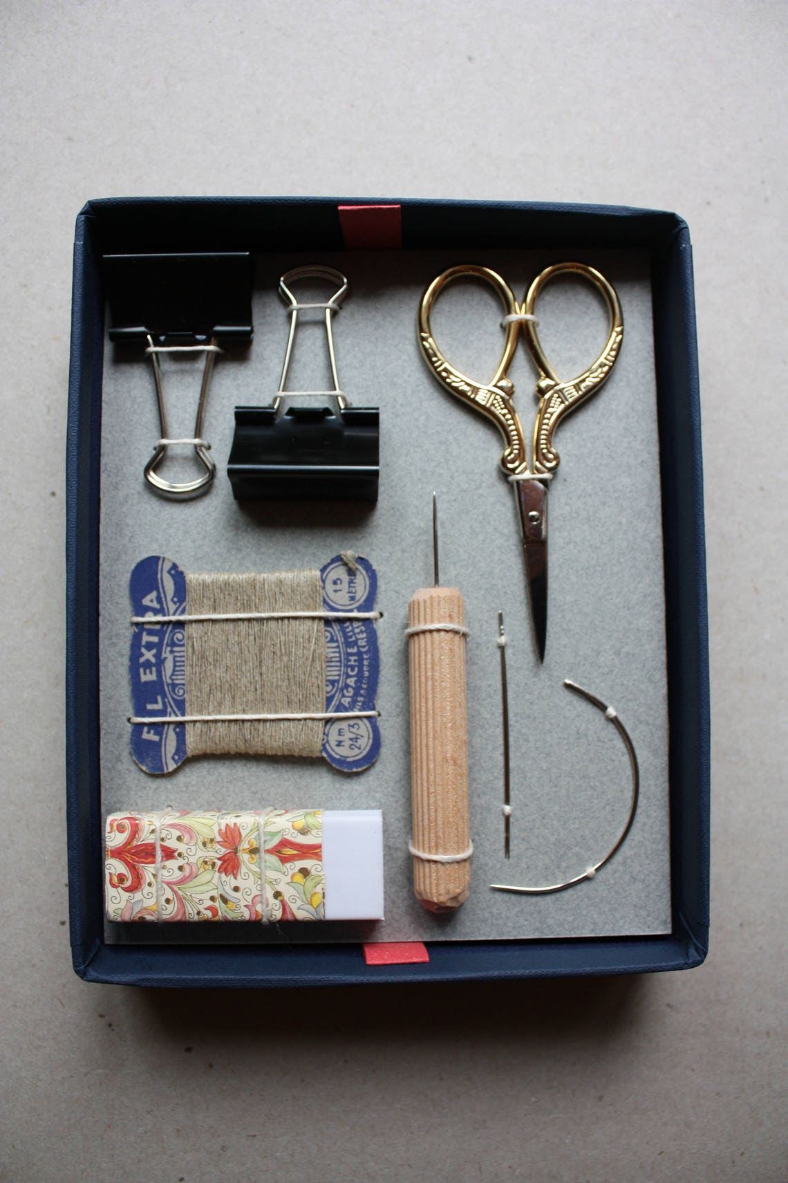 Bookbinding kit in a box Bookbinding Tool Set DIY Etsy