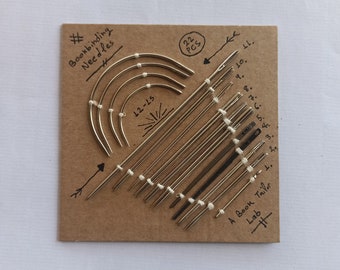 Bookbinding needles kit - 20pcs, Curved & Straight Needles with Large Eye, Τapestry needles, Leather needles, Bookbinding kit