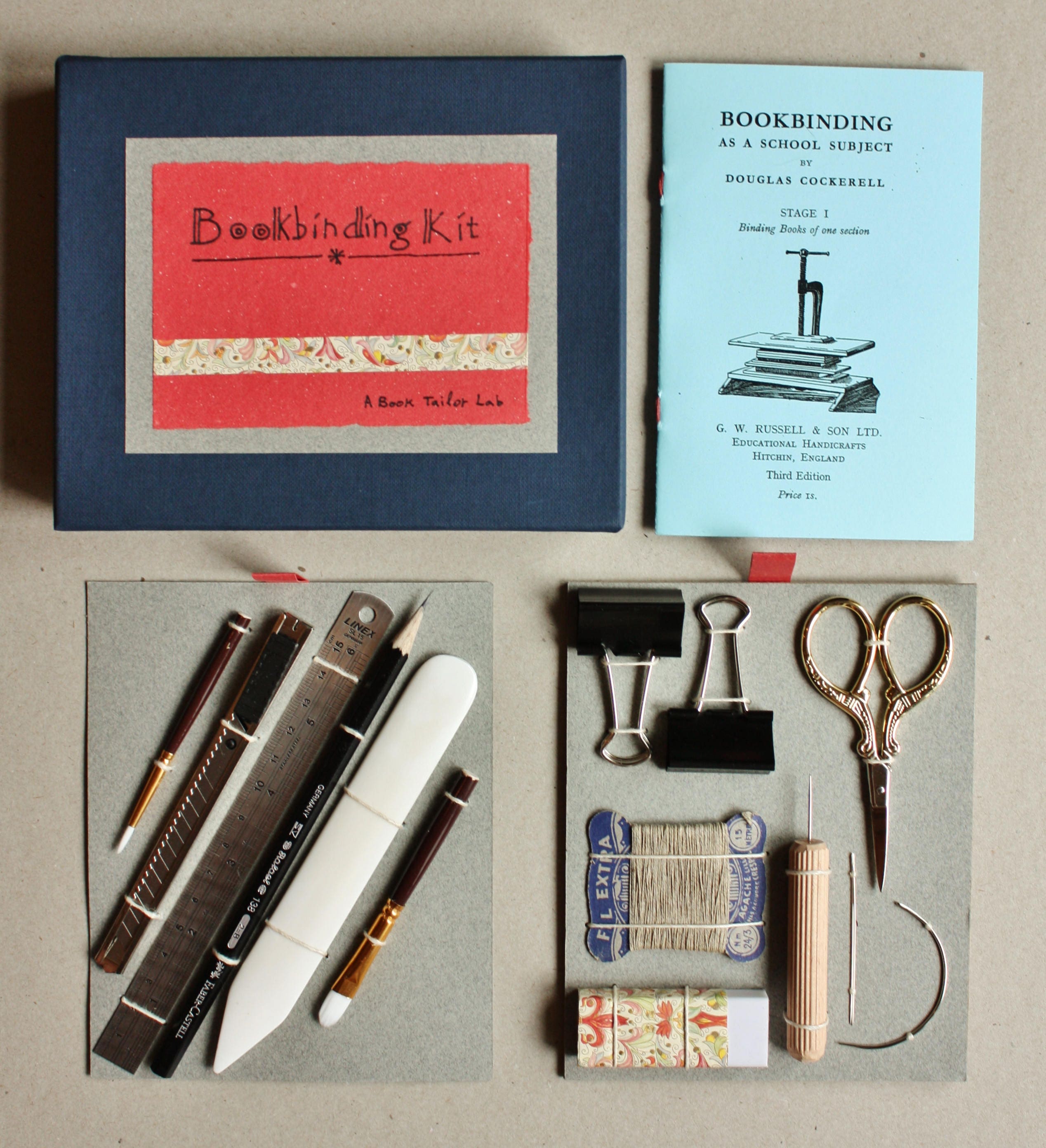 Deluxe Bookbinding Tool Kit. 