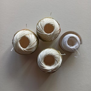 White Waxed Linen Thread | The best Thread for Bookbinding | Fil au Chinois &quot;Gros Bis - Fil de Lin&quot; | No8, No12, No16, No40 & 1.05-0.43mm