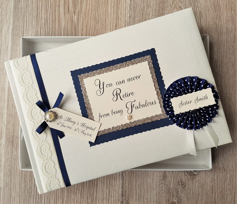 Personalised Retirement Keepsake Scrapbook Album Etsy