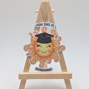 You Did It, Sunshine! Blushing Sun Graduation Gift sticker Sun Sticker Cute Sun Kawaii Sun Smiling Sun Happy Sun Whimsical Sun Gift Idea Sun