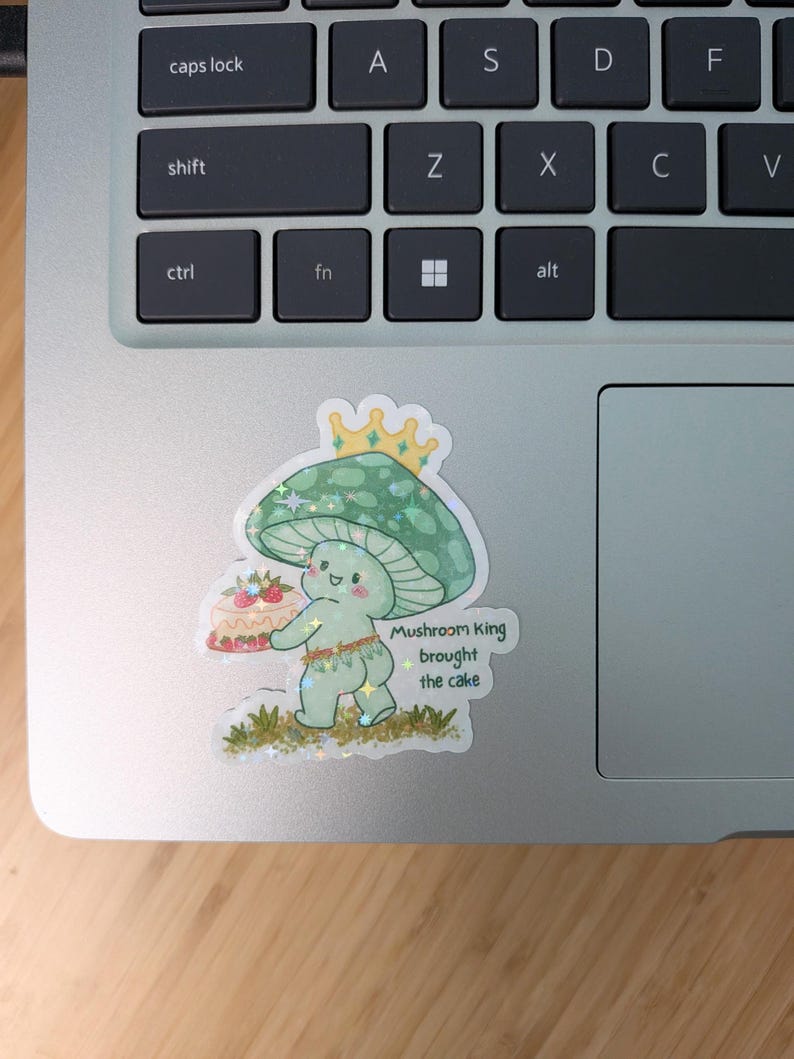 Guy Computer Decal Mushroom King Brought the Cake Forgotten Island Inspired King Truffle ...