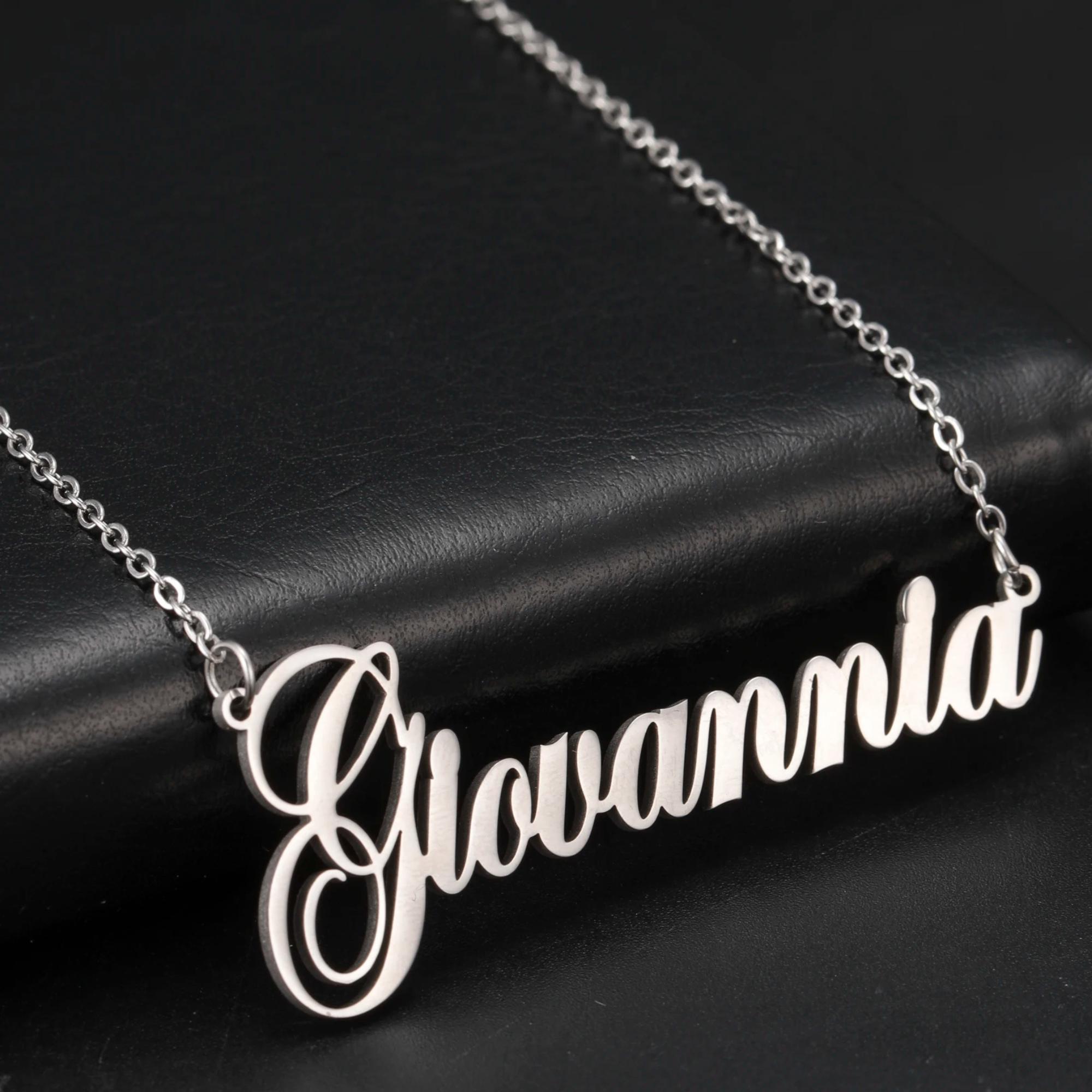 Multi Name Family Necklace Custom Nameplate Necklace Personalized ...