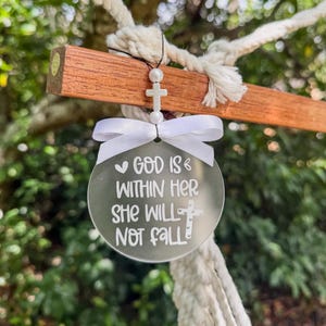 Rückspiegel Autoanhänger , Christliches Autozubehör , Rückspiegeldekor , Geschenk für sie , Spiegelaufhänger , Christlicher Autoanhänger , Jesus