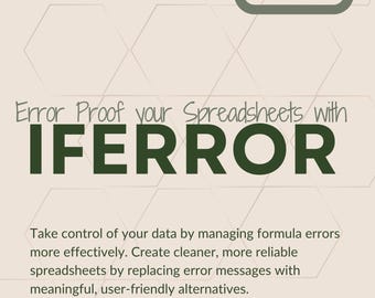 Guia de declaração de erro IF do Excel | Tutorial de fórmula amigável para iniciantes (download digital)