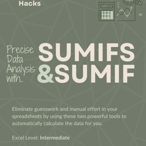 Excel SUMIF & SUMIFS Statement-Anleitung | Anfängerfreundliches Formel-Tutorial (Digitaler Download)
