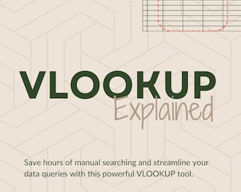 Excel VLOOKUP Guide | Beginner-Friendly Formula Tutorial (Digital Download)