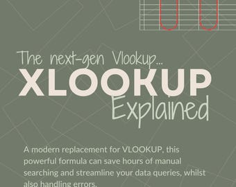 Excel XLOOKUP Guide | Beginner-Friendly Formula Tutorial (Digital Download)