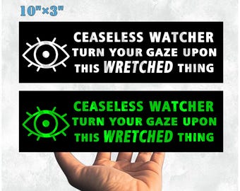 The Magnus Archives|Car/Bumper Sticker AND Magnet|High-Quality Vinyl Sticker|10''X3'' Easy Apply Waterproof|Unique Gift for Horror Fans