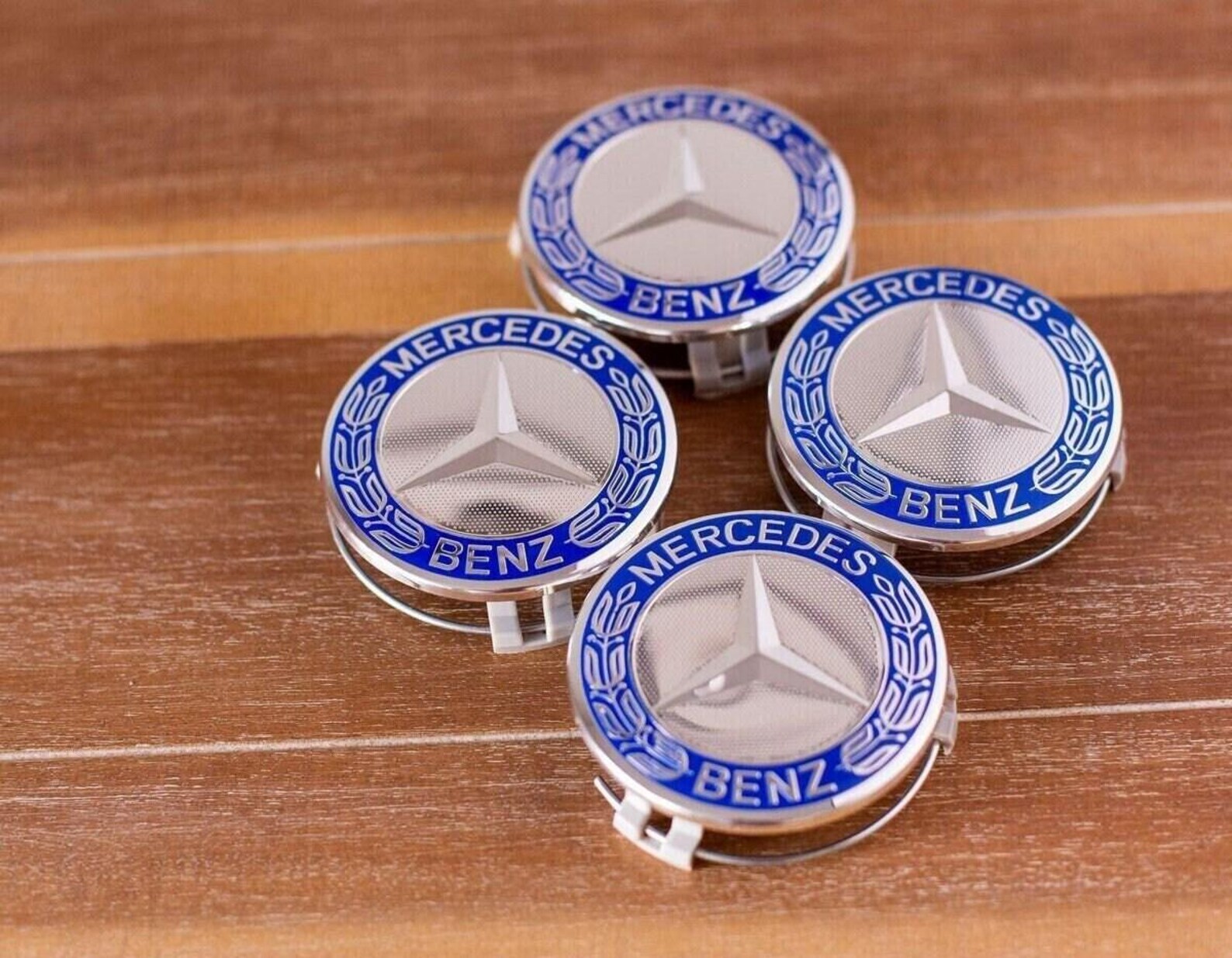 4x for Mercedes-benz Blue Wheel Center Hub Caps Emblem Hubcaps Set 75mm ...