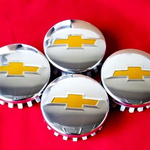 4x chevy wheel rim center hub cap polished fits tahoe suburban silverado for 2014-2017 size: 3.25&#39; 83mm