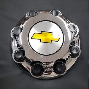 8 lugs new chrome wheel center hub caps for chevy yellow express van 2500 3500