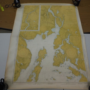 Old C.&G.S. Sea Chart Penobscot River (Main) No. 13132