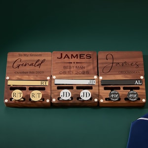Groomsmen Cufflinks, Custom Engraved Cufflinks, Wedding Cufflinks Tie Clip Set, Groomsmen Gifts, Groomsman Proposal, Anniversary Gifts