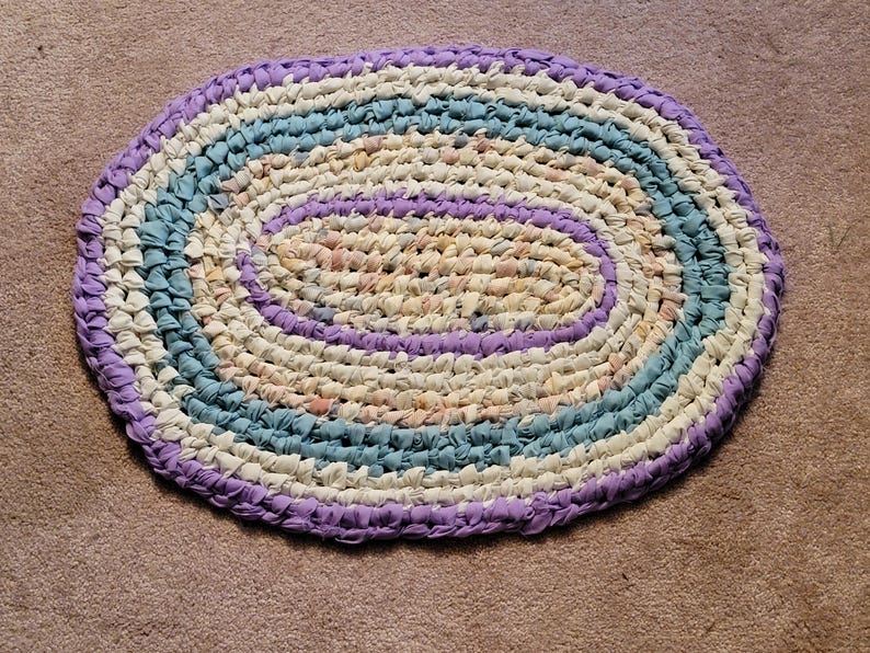 Tectangle Toothbrush Rug Toothbrush Rag Rug With Amish Knots - Etsy